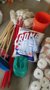 Cleaning supplies contributed with funds from the Good People Fund